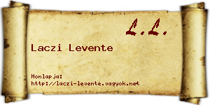 Laczi Levente névjegykártya